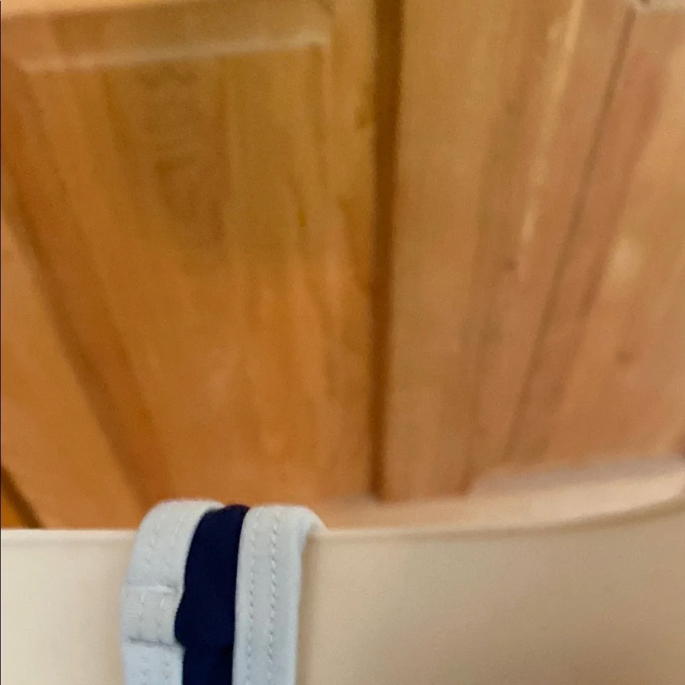 INC International Concepts Blue and White One-Piece Swimsuit Sporty Design 12 - Picture 13 of 16